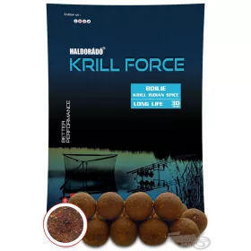   Haldorádó Krill Force Boilie Long Life 30mm Krill Indian Spice Bouillette d'amorçage 700gr
