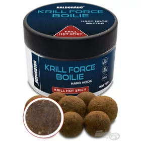   Haldorádó Krill Force Bouillette Wafter Dure Hameçon 24, 30 mm Krill Hot Spicy Bouillette d'eschage 100gr