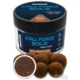   Haldorádó Krill Force Boilie Hard Hook Wafter 24, 30 mm Krill Indian Spice Bouillette d'amorçage 100gr