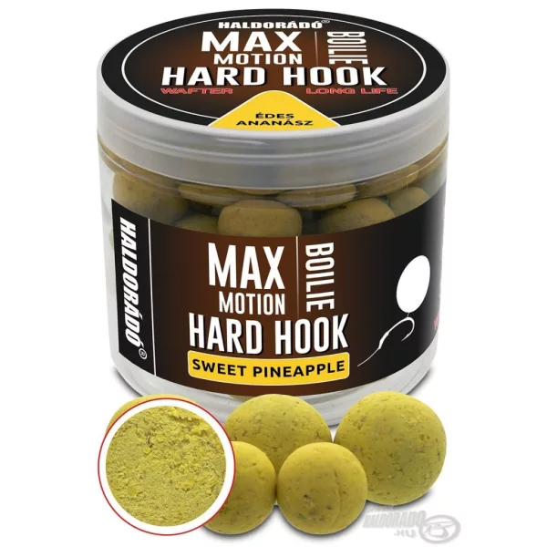 Haldorádó Max Motion Boilie Hard Hook Wafter 16, 20mm Ananas Doux Boillette d'amorçage 100gr