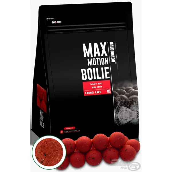 Haldorádó Max Motion Boilie Long Life 16mm Gros Poisson Bojli 800gr