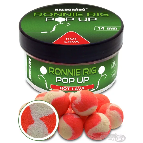 Haldorádó Ronnie Rig Pop Up Hot Lava 14mm Bouillette d'eschage 30gr