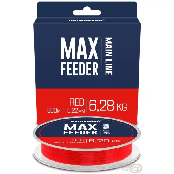 Haldorádó Max Feeder Red 0,22mm 300m Fil de pêche monofilament principal