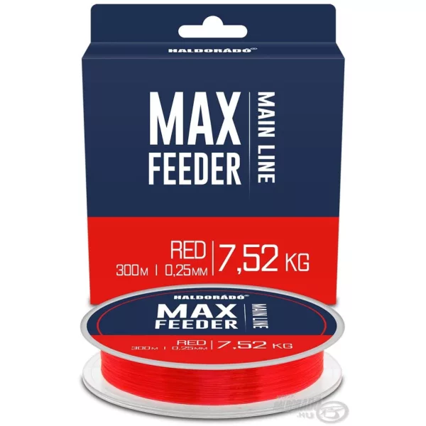 Haldorádó Max Feeder Red 0,25mm 300m Fil de pêche monofilament principal