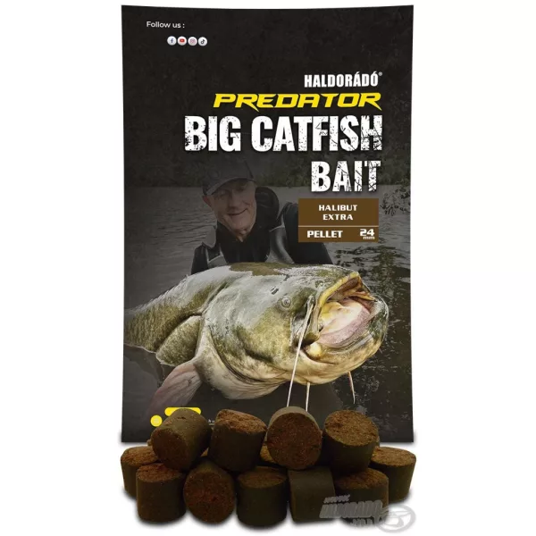 Haldorádó Catfish Bait Pellet 24mm Halibut Extra Pellet pour silure 1kg