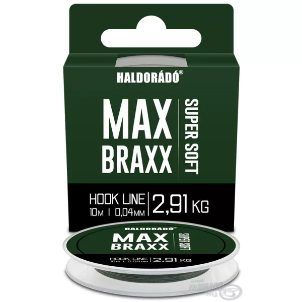 Haldorádó Max Braxx Super Soft Hook Line 0,04mm 10m Ligne de Bas de Ligne Tressée
