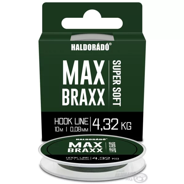 Haldorádó Max Braxx Super Soft Hook Line 0,08mm 10m Ligne de Bas de Ligne Tressée