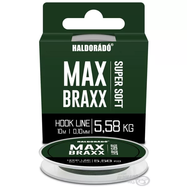 Haldorádó Max Braxx Super Soft Hook Line 0,10mm 10m Ligne de Bas de Ligne Tressée