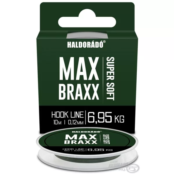 Haldorádó Max Braxx Super Soft Hook Line 0,12mm 10m Ligne de Bas de Ligne Tressée