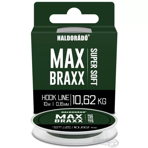 Haldorádó Max Braxx Super Soft Hook Line 0,16mm 10m Ligne de Bas de Ligne Tressée