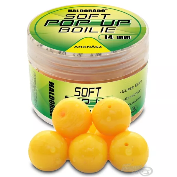Haldorádó Super Soft Pop Up Boilie 14mm Ananas Pop Up 20db