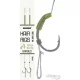 Haldorádó Soft Pop Up Hair Rigs 4 Hameçons Barbés Pré-montés pour Bouillettes 2pcs