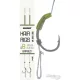 Haldorádó Soft Pop Up Hair Rigs 8 Hameçons Barbés Pré-montés pour Bouillettes 2pcs