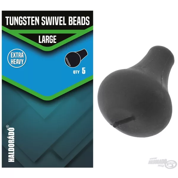 Haldorádó Tungsten Swivel Beads Large Volfrám Végszerelék Megütköztető Gumi Adapter 5db