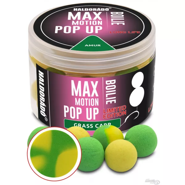 Bouillette Pop Up Haldorádó Max Motion 16mm Édition Limitée Amur Appât Boillie 50gr