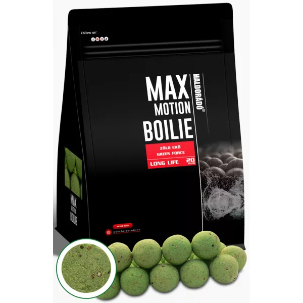 Haldorádó Max Motion Boilie Long Life Green Force 20mm Bojli 800gr