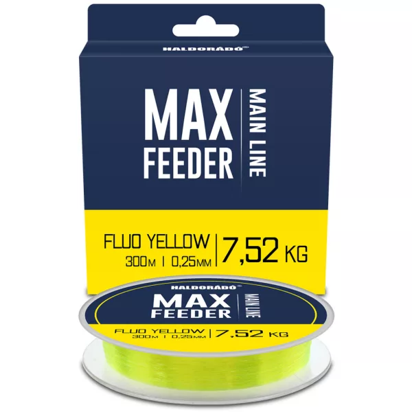 Haldorádó Max Feeder Fluo Yellow 0,25mm 300m Monofil Főzsinór