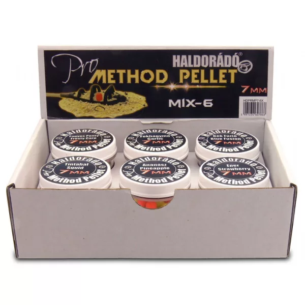 Haldorádó Pro Method Pellet 7mm - -MIX-6 / 6 saveurs dans une boîte