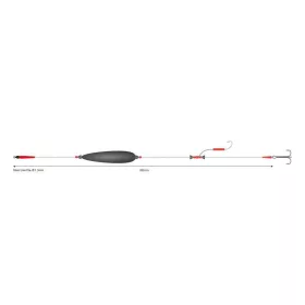   Mikado Mono Silure 200cm 2/0 Bas de ligne pour silure Avec double hameçon
