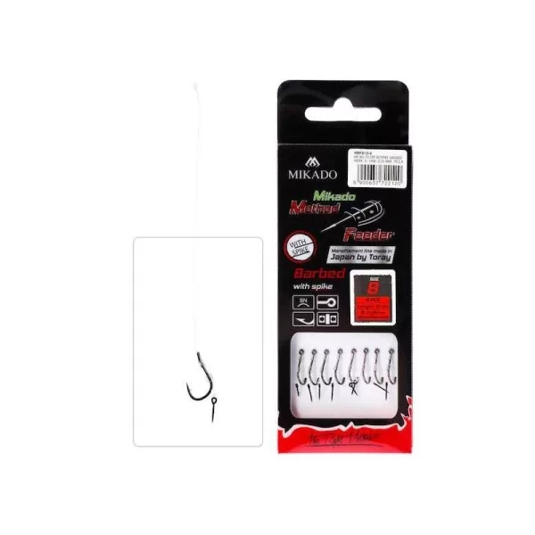 Mikado Method Feeder FC à pic à appât 6 à œillet, à ardillon Hameçon monté 8 pièces