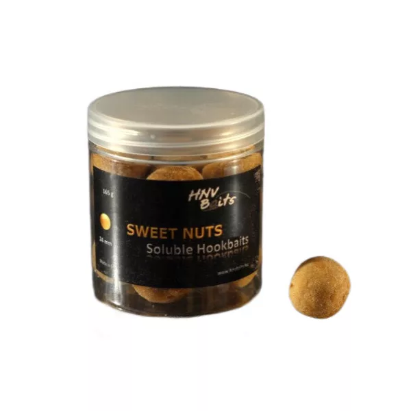 HNV Baits Sweet Nuts Soluble Hookbaits 24mm Appât Soluble à Hameçon 165gr