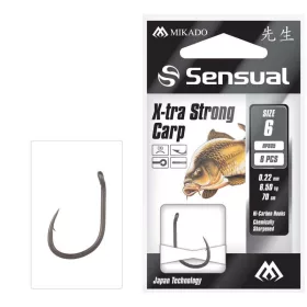   Mikado Sensual Xtra Strong 10 Barbelé, Hameçon pré-noué à œillet 10pcs