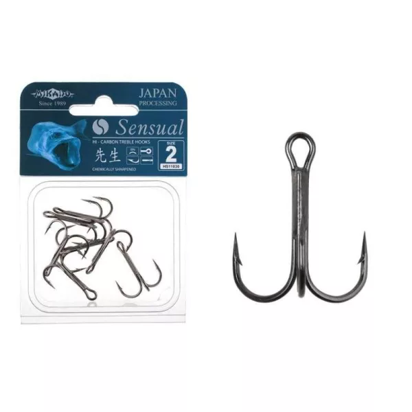Mikado Sensual Triple 8, à œillet, barbelé, pour poisson carnassier, 10 pièces