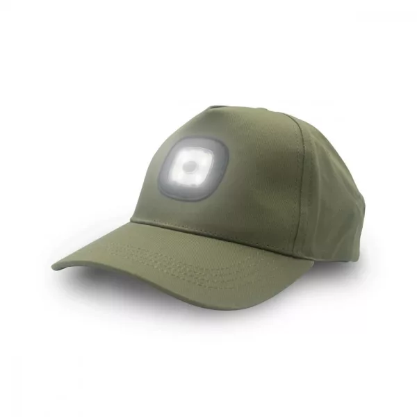 EnergoTeam Casquette de Baseball Rechargeable Avec Lampe Led Vert Militaire