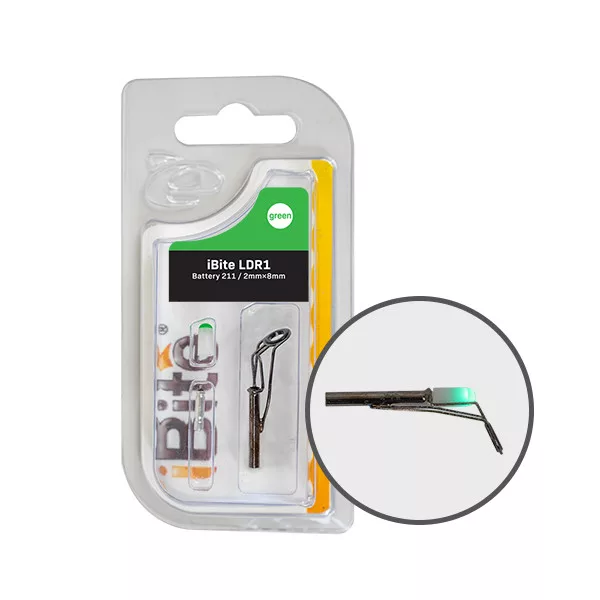 Kit d'anneaux de pointe de feeder Ibite 211 Pile + LED Verte + Anneau 2.00X6mm