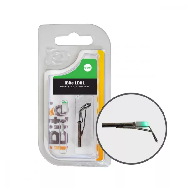 Kit d'anneaux de pointe de feeder Ibite 211 Pile + LED Verte + Anneau 2.00X8mm