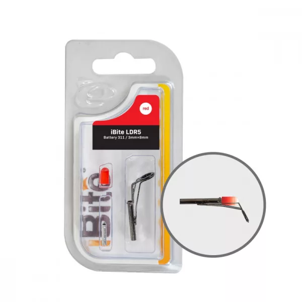 Kit d'anneaux de pointe de feeder Ibite 311 Pile + LED Rouge + Anneau 3.00X8mm