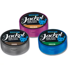   Kriston Jackal Semi-Stiff 30Lbs 20m 0.53mm Bas de ligne tressé marron-Marron