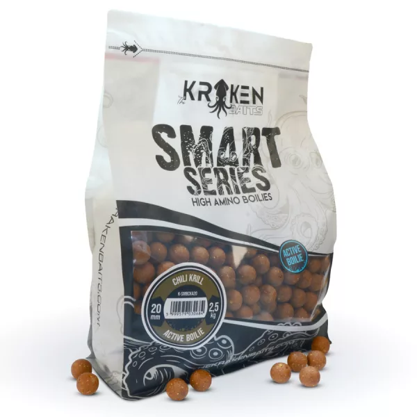 The Kraken Baits Smart Series Active Chili Krill 20mm Bojli 2,5kg