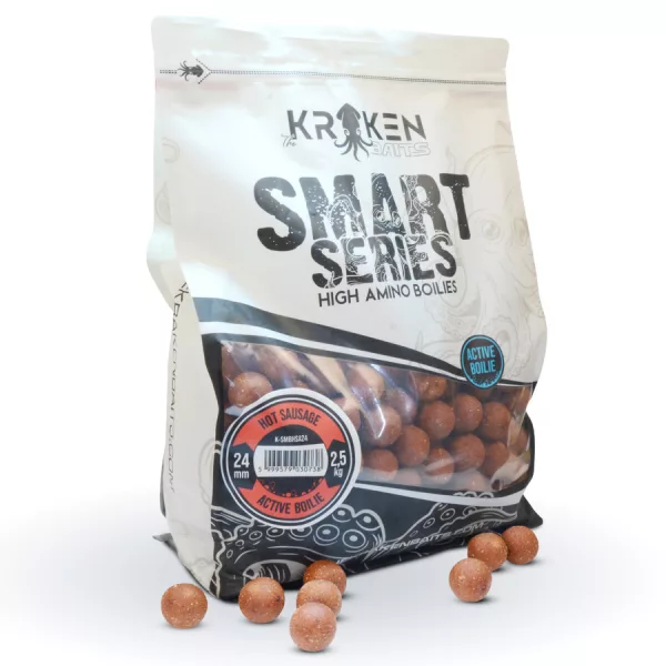 The Kraken Baits Smart Series Hot Sausage Active 24mm Bojli 2,5kg