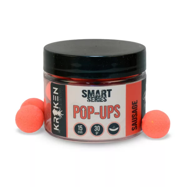 The Kraken Baits Smart Series Fluo Red Sausage 15mm Pop Up 30gr