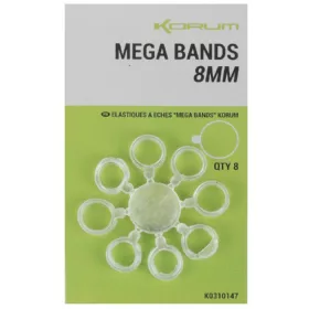 Korum Mega Bands 8mm Anneaux 8 pièces