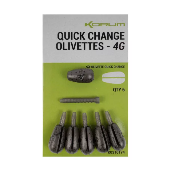 Korum Quick Change Olivettes Plomb de flotteur à changement rapide 4gr
