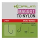 Korum Xpert Maggot Hooks To Nylon Hameçon à ardillon pré-monté en monofilament 12