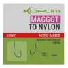 Korum Xpert Maggot Hooks To Nylon Monofil Hameçon barbelé monté 16
