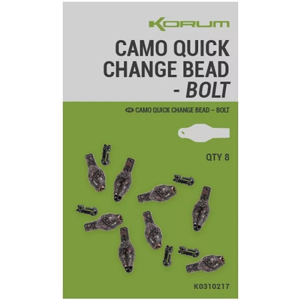 Korum Camo Quick Change Bead Bolt Perle à connexion rapide