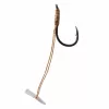 Korum Quickstop Hook Hairs 12 Hameçon Bas de Ligne Monofil à œillet avec ardillon 4 pièces