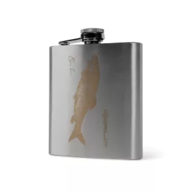   Korum Classic Hip Flask Barbel Flasque en Acier Inoxydable 2dl