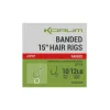 Korum Banded Hair Rigs 14 Barbed Hameçon monté monofil barbelé et à œillet 8pcs