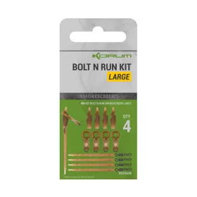   Korum Smokescreen Bolt N Run Kit Large Kit de Montage Terminal 4db