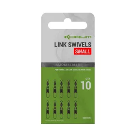   Korum Smokescreen Link Swivels Small Emerillons à Clip 10pcs