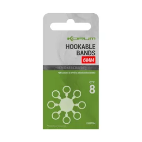 Korum Smokescreen Hookable Bands 6mm Anneaux à Pellets 8pcs