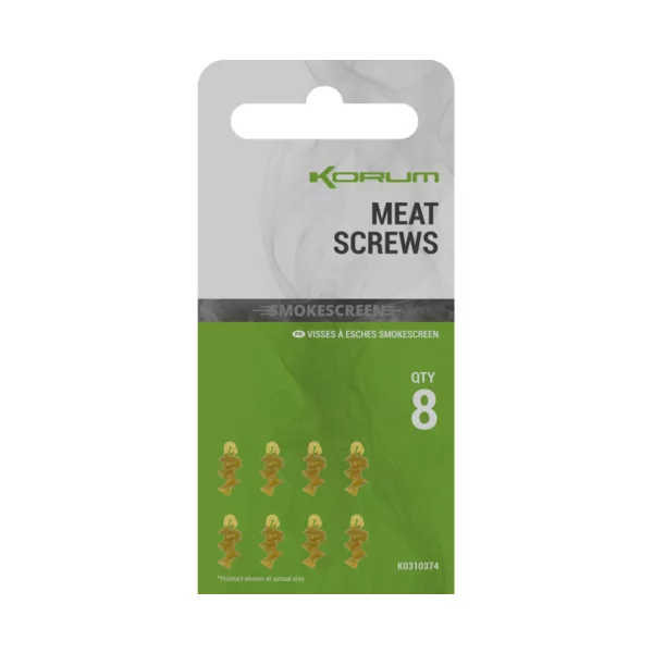 Korum Smokescreen Meat Screws Broches à appât 8db