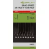 Korum Power Braid Spiked Method Hair Rigs 8 Füles, Szakállas Fonott Előkötött Horog Csalitüskével 8db