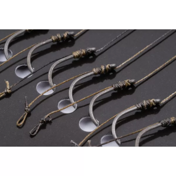 Korum Power Braid Method Hair Rigs 10 Füles, Szakállas Fonott Előkötött Horog 8db