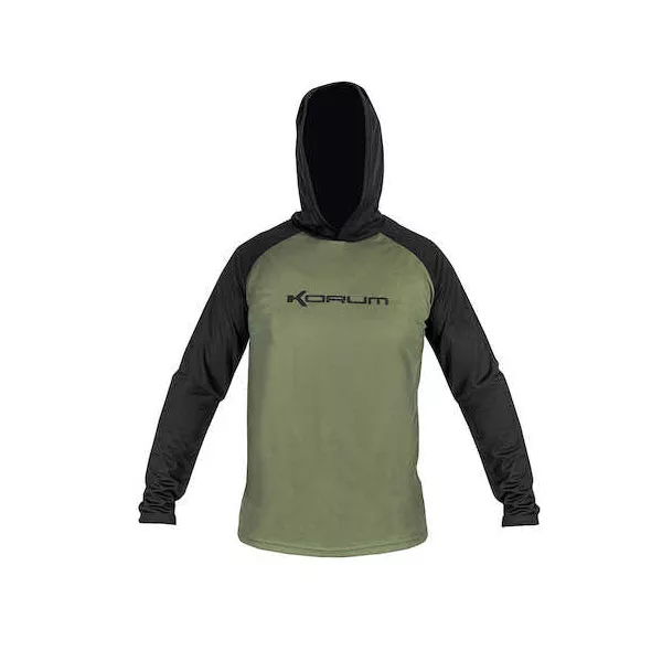 Korum - Dri-active Hooded Longsleeve T-shirt - T-shirt à manches longues - XXL